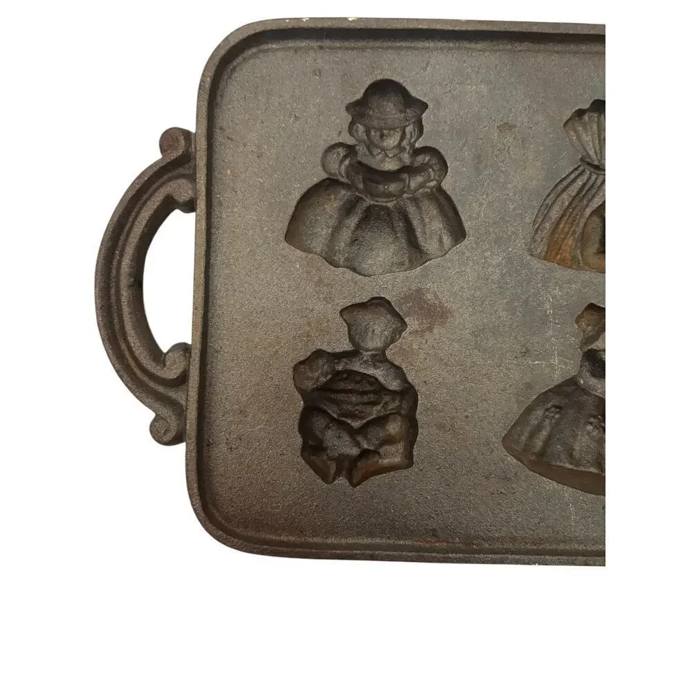 Cast Iron Muffin Pan Bake Nursery Rhyme Characters Shortbread/Cornbread
